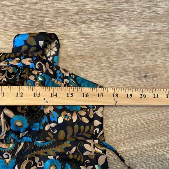 Self Esteem Top Juniors Babydoll Satin Tie Back Brown Sz L Forest Fairy 90's Y2K - Picture 7 of 8